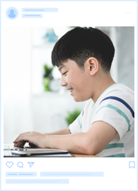 レッスン中の男の子