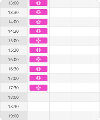 Reservation Time Selection Screen