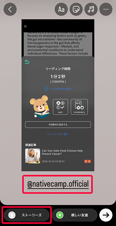 Instagramの場合の画像