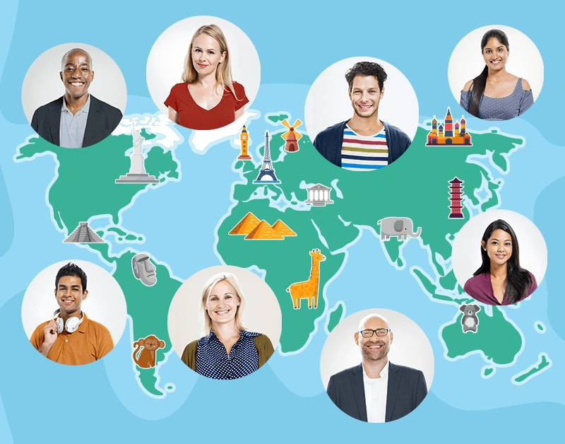 世界中の講師と24時間いつでもレッスン可能