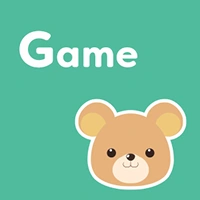 くまのアイコン付き「キッズ・ゲームでえいご」教材紹介バナー