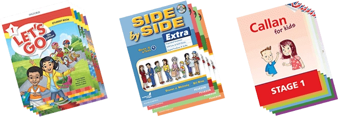 Let's Go（レッツゴー）、Side by Side（サイドバイサイド）、Callan for Kids（カランキッズ）