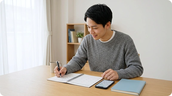 学習プランを自由にカスタマイズしている様子