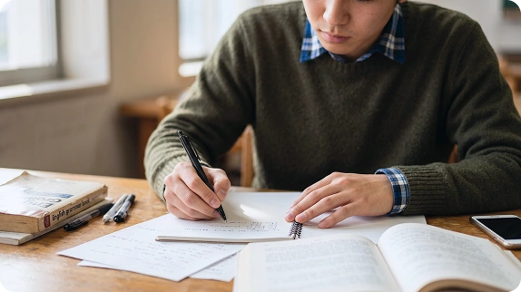 カランメソッドで集中的に学習している様子