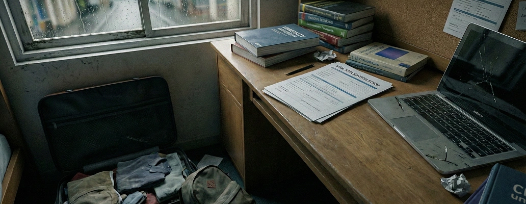 留学生活での住居環境をイメージした室内の写真