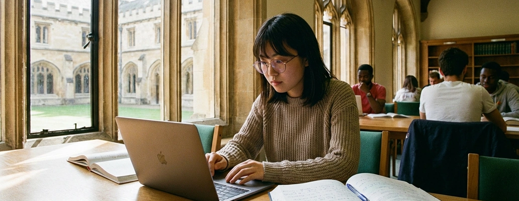 短期留学で英語学習に取り組む留学生の様子