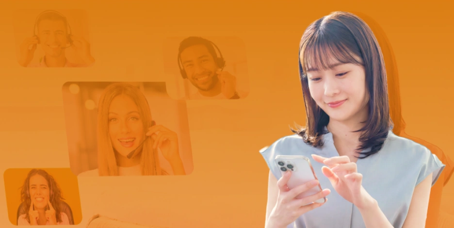 オンライン英会話レッスンを受講している様子