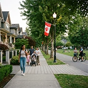 治安が良く安心して生活できるカナダの街並み
