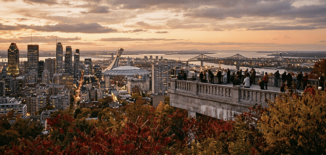 モントリオールの街並み