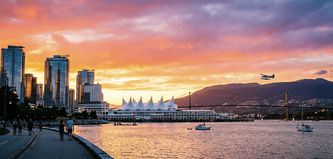 バンクーバーの街並み