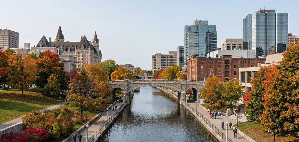 カナダの街並み