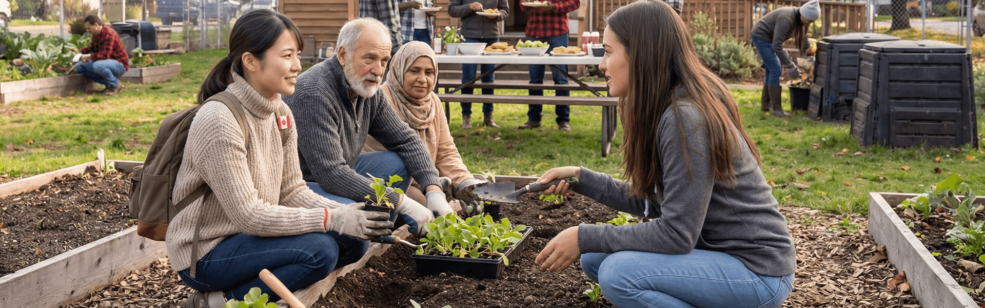 カナダの文化体験とボランティア活動のイメージ写真