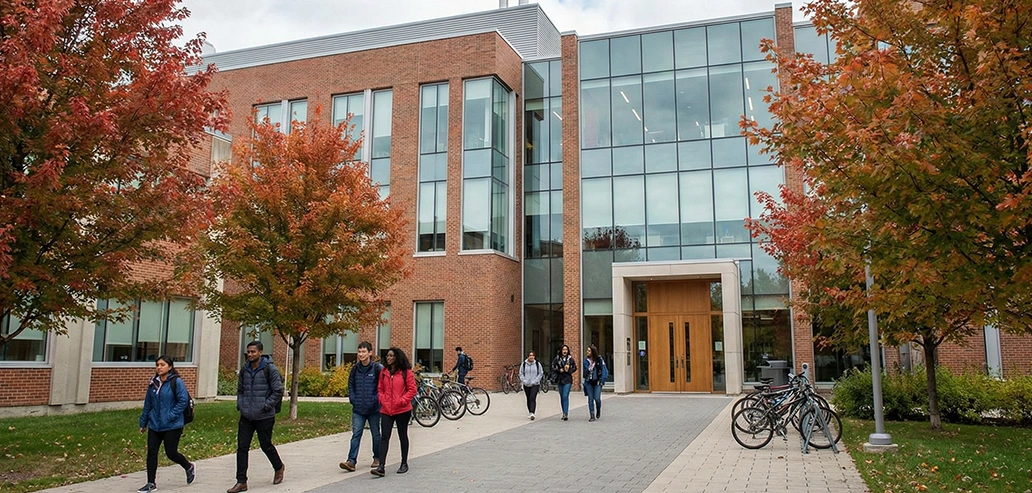 出発前の最終確認をする学生