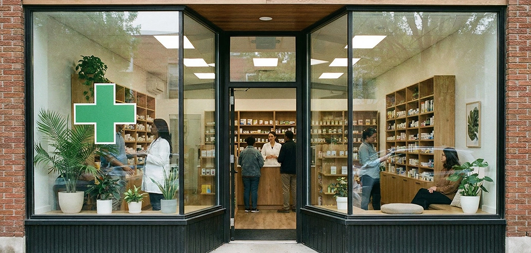 カナダの薬局店内の様子