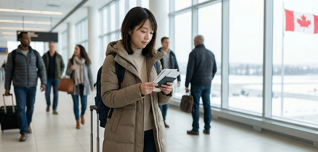 留学準備リストを確認する学生