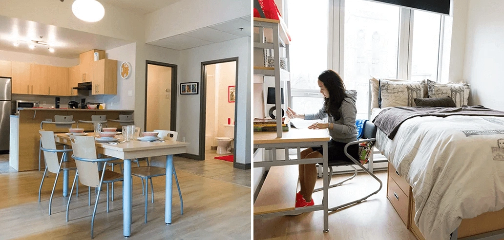 カナダの学生寮で留学生同士が交流している様子