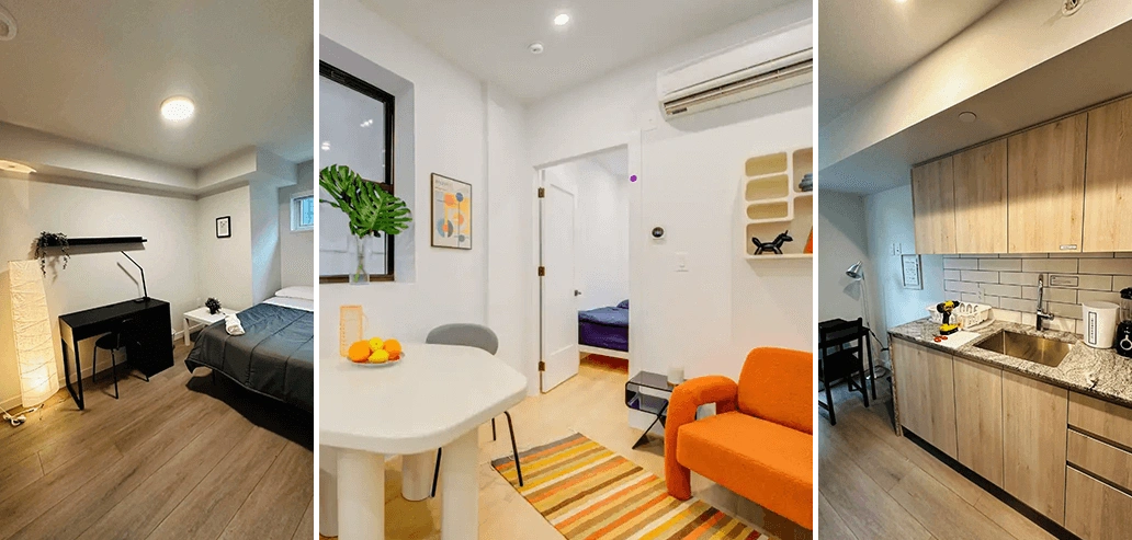 カナダの学生向けレジデンス（アパートメント型宿泊施設）の個室