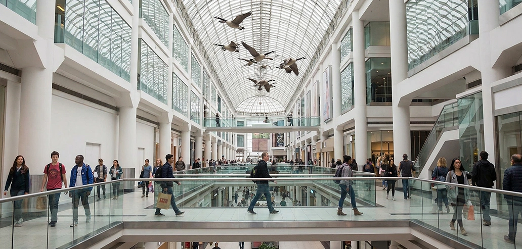 カナダのショッピングエリアの写真