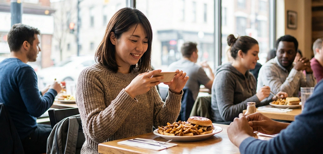 留学生が英語学習をしている様子