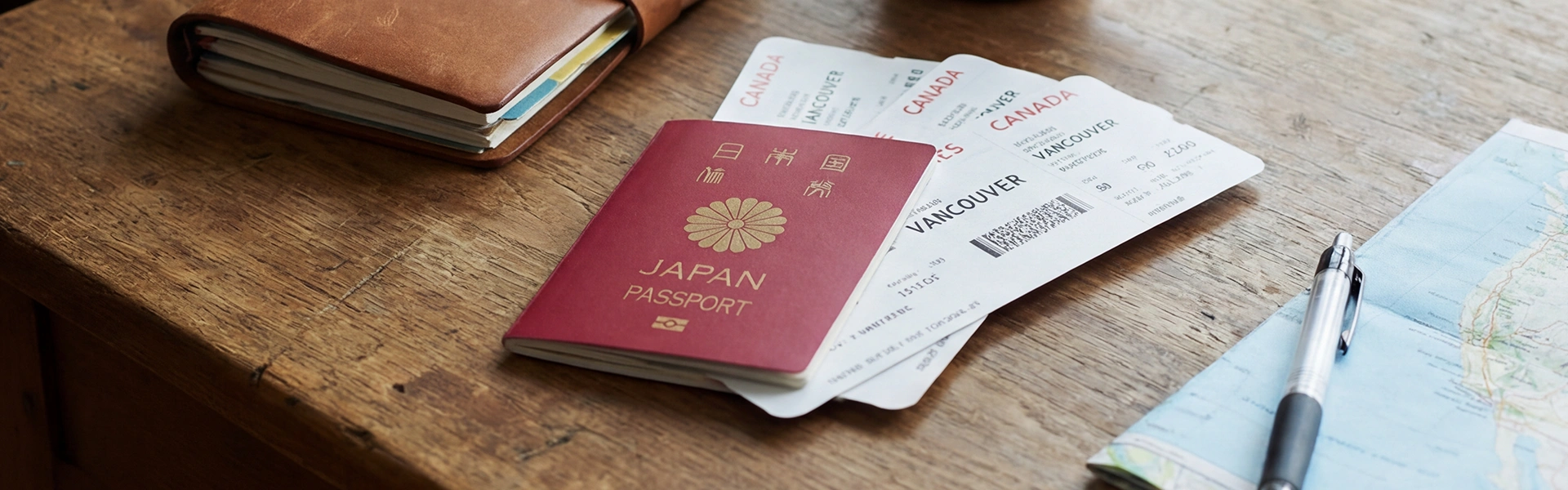 カナダ留学の渡航手続きイメージ