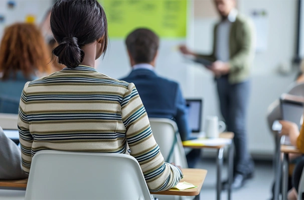授業に向かうカナダ留学生の登校風景