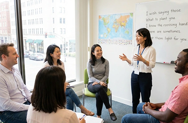 ディスカッション中心の英語授業を受ける留学生