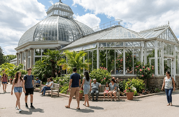 トロントの温室庭園の外観