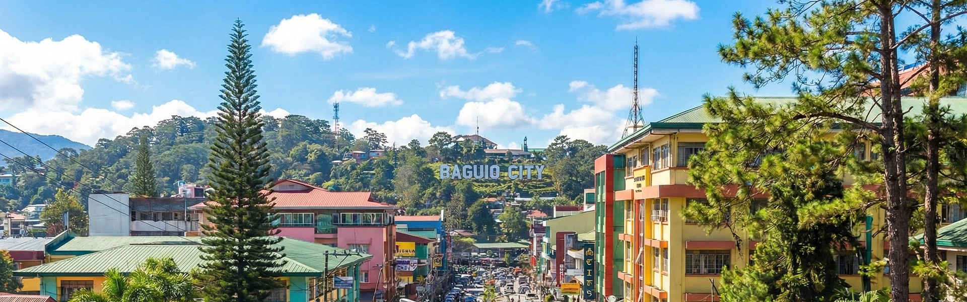 バギオの涼しい気候と高原の風景