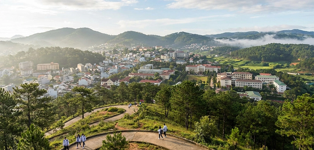 標高1500mに位置するバギオ市街地