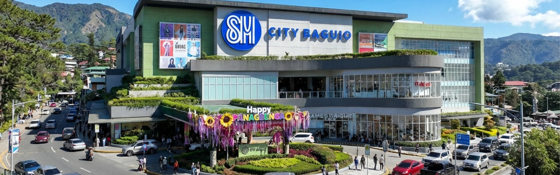 バギオのショッピングモールで買い物を楽しむ留学生