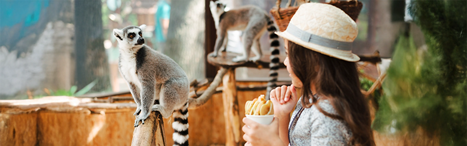 小動物とふれあいながら写真を撮る女性