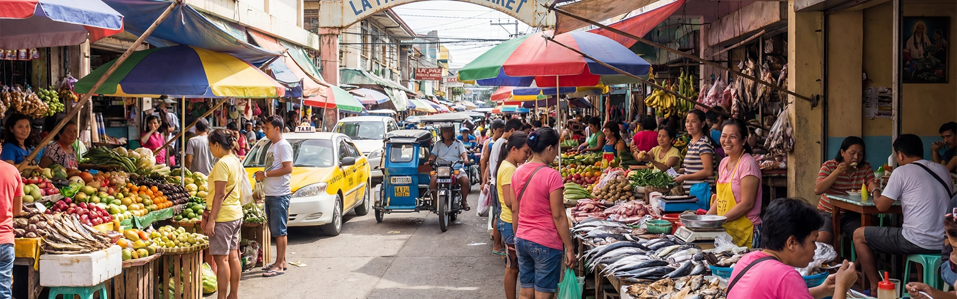 イロイロの野外マーケット