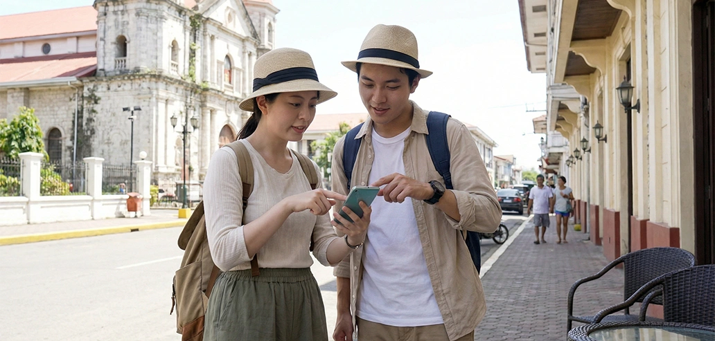 効率的な観光の様子