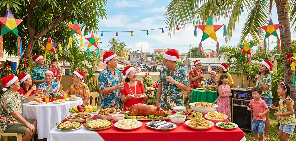 色鮮やかな装飾で彩られた祝祭イベントの様子