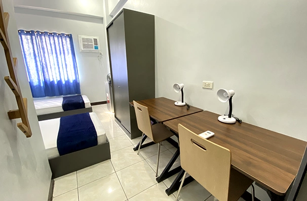 フィリピン留学で利用される内部寮の清潔な居室