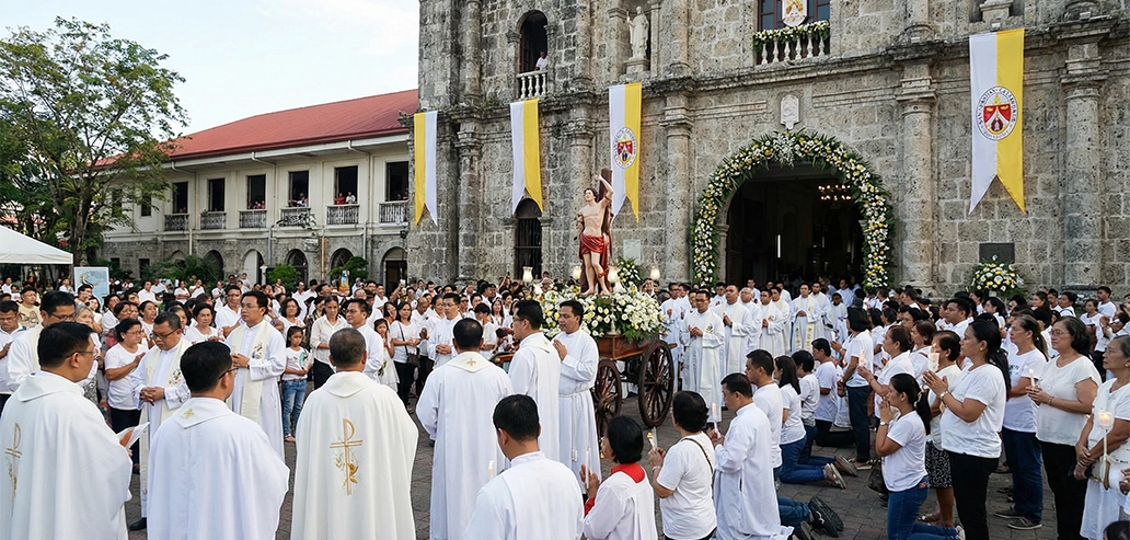 サン・セバスチャン大聖堂での宗教行列