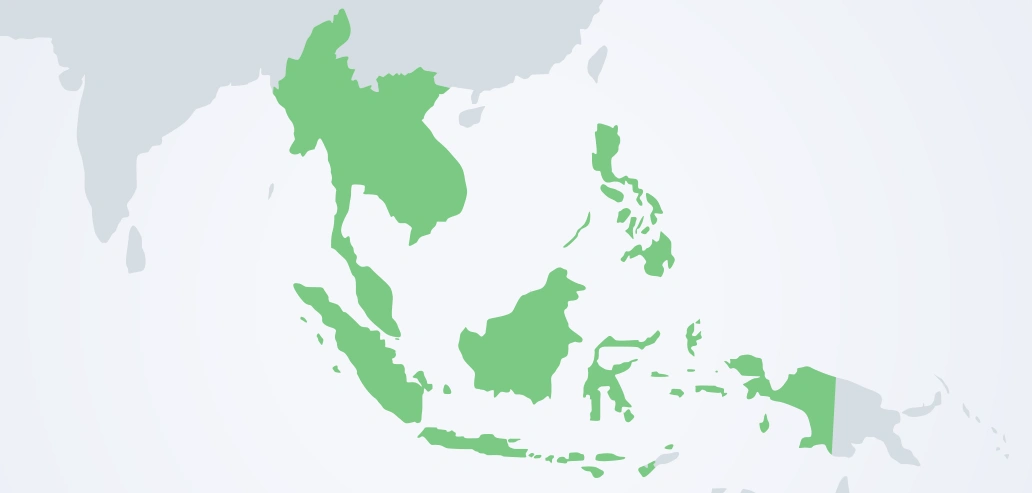 アジアにおけるフィリピンの位置を示した地図