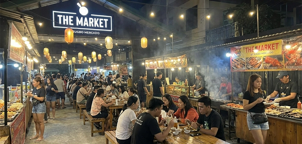 人で埋め尽くされた活気あるナイトマーケット