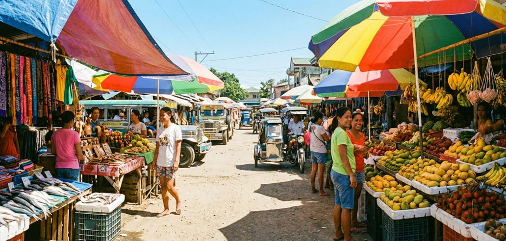 フィリピンのローカルマーケットの様子