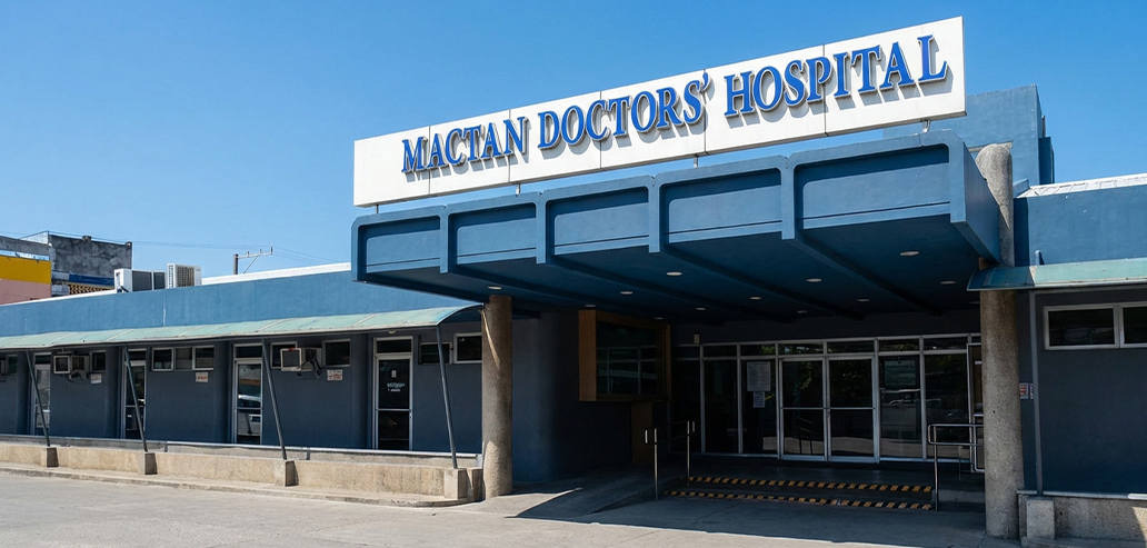 セブ市内にある医療設備が整った病院の入口