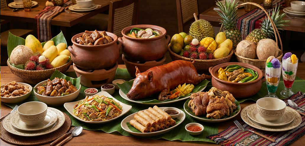 現地のレストランで提供されるローカル料理