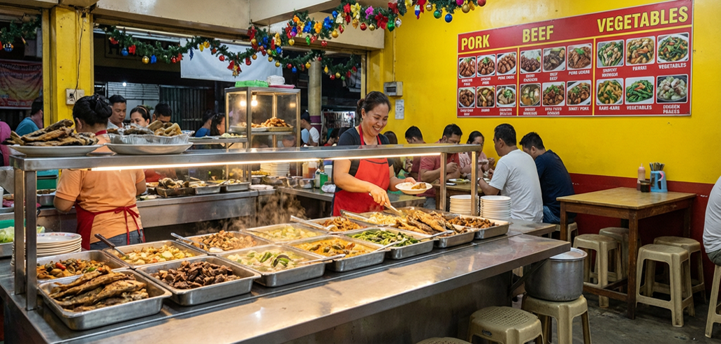 地元の人で賑わうローカル食堂