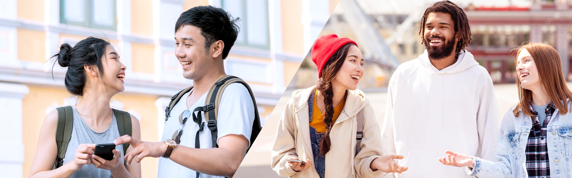 2カ国留学を目指す学生たちが笑顔で交流している様子