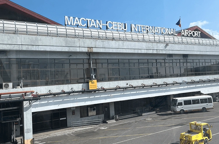 木陰から見た青い海と空、砂浜の波打ち際に複数のボートが停泊している自然の景色