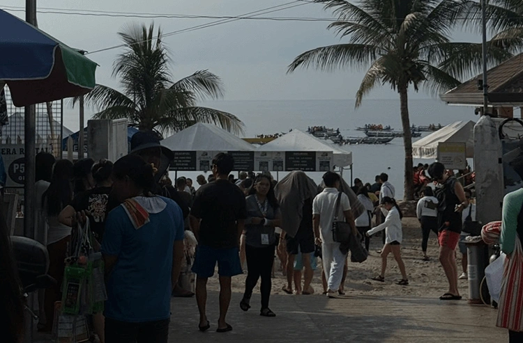 黒いプレートに盛られたフライドチキン、ライス、野菜の食事