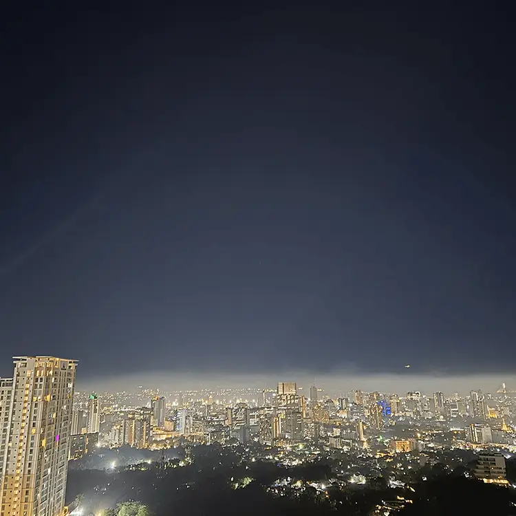 夜のセブ市街地を高台から望む夜景