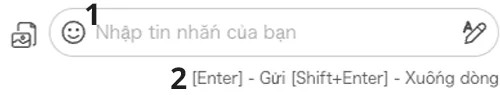Nhập tin nhắn・Gửi đi