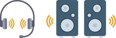 ヘッドホンやスピーカーから音声が聞こえますか？